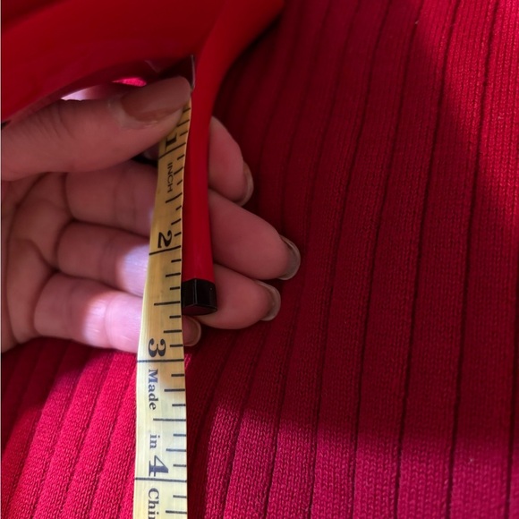 Calvin Klein High Heeled Leather Red Ankle Boots Size 6.5 - Picture 12 of 12